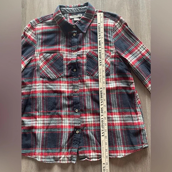 Natural Reflections Plaid Long Sleeve Button Down Flannel Shirt Women’s Large - Picture 9 of 11